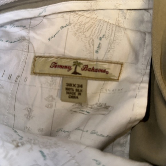 Tommy Bahama Men's St. Thomas T1281 100% Silk Pleated Pants Size 38x34 (38x30) - Picture 4 of 6